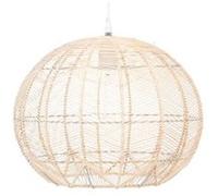 Suspension design en rotin et fer coloris beige - Dim : D 38 x H 32 cm -PEGANE- Beige G