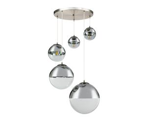 Suspension design plafonnier boule de verre spot chrome salon suspension clair Globo 15851-5