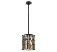 Suspension Design PRISM Bronze Ø26Cm Réglable Art Déco Lampe Salon