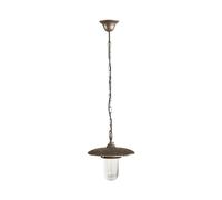 Suspension D'extérieur En Laiton Et Verre Bronze Antique D: 25 Cm