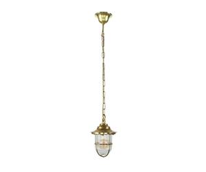 Suspension d'extérieur en laiton véritable et verre nervuré D: 16 cm IP54 E27 maritime antique jardin patio cour jardin lumière extérieure lampe suspendue pendule