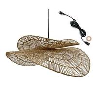 Lumisky Suspension sur secteur pour l'extérieur SOLARA OUTDOOR CABLE en jute naturel style bohème 5m de longueur de câble