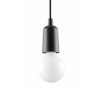 Suspension DIEGO 1 - SOLLUX - Moderne Loft BOHO Design - E27 LED - Noir