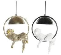 Suspension DKD Home Decor Doré Métal Résine 50 W 29 5 20 44 5 cm 2 Unités Multicolore G