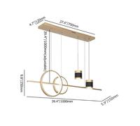 Suspension Dorée pour Îlot de Cuisine Design Géométrique Étoilé