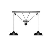 Suspension double métal L120 Ezio noir Atmosphera noir G