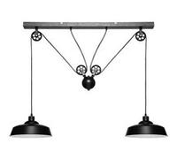 Suspension double métal L120 Ezio noir Atmosphera noir G