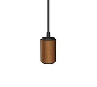 Xanlite Suspension à douille en bois style vintage, compatible culot E27, câble 120cm, 60W conso max,