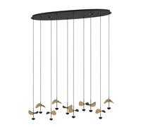Suspension DRACERA LED 10X2,3W en acier noir 1120x330x1500mm