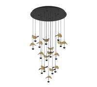 Suspension DRACERA LED 17X2,3W en acier noir D780mm