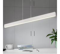 Suspension droite Plafonnier suspension lampes de table à manger Fonction mémoire LED, dimmable via interrupteur mural, 1x 40 watts 1x 2690 lm, LxlxH 121x8x120 cm