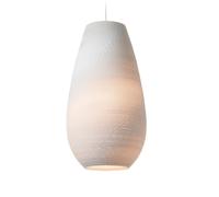 Suspension Drop 26 blanc H 65cm/Ø 36cm/white fabric cord 200cm/CE