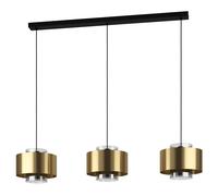 Suspension DUGLIA E27 3X40W en acier noir 1280x280x1500mm