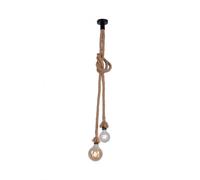 Suspension E27 2 Flammes Corde Tau H: Max. 155 Cm Réglable Lampe Suspendue