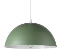 Suspension E27 à Une tête, Style Minimaliste français, Lampe Suspendue Semi-Circulaire créative en Fer coloré, luminaire décoratif pour Salon de thé, Restaurant, Magasin de vêtements (Vert)