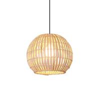 Suspension E27 au Design rétro Rond - Abat-Jour en rotin tissé à la Main pour la décoration intérieure d'un Restaurant, d'un Salon ou d'une Chambre
