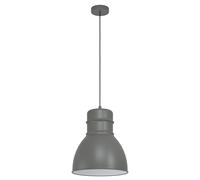 Suspension EBURY E27 1X60W en acier gris et blanc D380mm