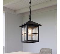 Suspension Élégante HAROLD Noir Aluminium IP43 Lumière Extérieure Rustique
