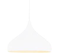 Suspension élégante réglable, éclairage de Plafond Industriel, décoration Vintage, Abat-Jour Nordique, Lampes suspendues créatives élégantes, Base E27 pour Salon, Cuisine, Couloir (Blanc, 40 cm)