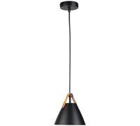 Suspension ""Ellen"" Pour Gu10 Avec Lanière En Cuir : Couleur - Noir Noir