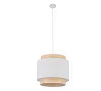 Suspension En Acier Tissu Blanc Or E27 Moderne Élégante B:38 Cm Lustre