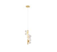 Suspension en Acrylique Transparent Colgante, 3/7 Lampes LED Modernes, Hauteur réglable, en métal doré, pour Chambre, Couloir, Cuisine, îlot Central, loft