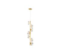 Suspension en Acrylique Transparent Colgante, 3/7 Lampes LED Modernes, Hauteur réglable, en métal doré, pour Chambre, Couloir, Cuisine, îlot Central, loft