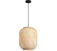 Suspension en Bambou tissé à la Main, Abat-Jour Artisanal en rotin, Design rétro décoratif, Lampe de Plafond avec Cordon réglable, pour Salle de Lecture et Salle à Manger intérieures.
