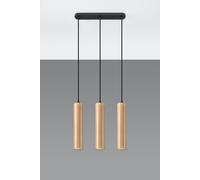 Suspension En Bois 2 Flammes GU10 BAYLEE Pour Salle À Manger Îlot De Cuisine