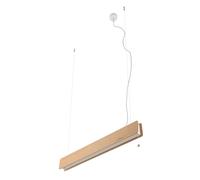 Suspension En Bois 98 Cm Longue Avec Interrupteur À Tirette Inclus LED Réglable
