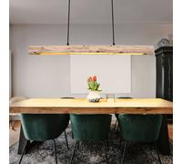 Suspension En Bois LED Pour Table À Manger, Plafonnier Naturel