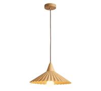 Suspension en Bois pour îlot de Cuisine, Design plissé, Abat-Jour en métal, luminaire de Plafond Moderne, éclairage Suspendu pour Salle à Manger, Bureau, Couloir, Hall d'entrée, Chambre à Coucher