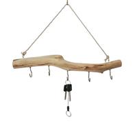 Suspension en bois rustique - Décoration murale en bois flotté naturel avec plusieurs crochets, branche décorative avec finition artisanale, solution de rangement et d'exposition pour chapeaux