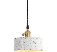Suspension en Ciment Industriel Vintage Nordique Ferme Créative Lampe Suspendue Lampe Blanche Abat-Jour Lustre pour Bar Chambre à Manger Cuisine Salon, b