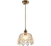 Suspension en Cristal Nordique Chambre à Coucher Salon Fleurs Lustre en Cristal Lumière Luxe Princesse Chambre D’Enfants Lustres Net Rouge Plafond Lampe Suspendue