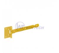 Suspension en croix avec goupille rivetée 150/35x65mm galvanisée jaune Paumelle de porte