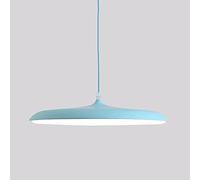 Suspension en Fer Classique et Simple, Style Nordique, 3 Couleurs, intensité Variable, Abat-Jour en Acrylique translucide, luminaire décoratif pour Salle à Manger, Salon, Bar (Bleu, 24,9 cm)