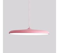 Suspension en Fer de Style Nordique, 3 Couleurs, intensité Variable, Simple et Classique, Abat-Jour en Acrylique translucide, luminaire décoratif pour Salle à Manger, Salon, Bar (Rose, 40 cm)