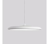 Suspension en Fer de Style Nordique, 3 Couleurs, intensité Variable, Simple et Classique, Abat-Jour en Acrylique translucide, luminaire décoratif pour Salle à Manger, Salon, Bar (Blanc, 40 cm)