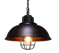 Suspension en Fer forgé - Lampe Suspendue Rustique avec chaîne réglable, Lanterne de Plafond Classique pour îlot de Cuisine intérieur, loft, Grange, Ferme