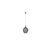 Suspension en fer maillé noir, E27, 1 ampoule, taille M - White Label, Lena - 51x37x37 cm