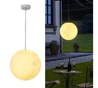 Suspension en Forme de Lune, Design créatif, Style Nordique, luminaire Moderne en résine, idéal pour Un Porche, Un Jardin, Une terrasse ou Une Ferme (30 cm/11,8") (Blanc, 25 cm/9,8")