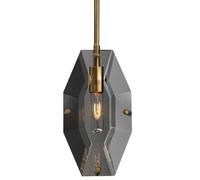 Suspension en laiton pour chambre à coucher,lampe suspendue double face en cristal haute transparence,lustre de bar créatif à facettes multiples,adapté aux îlots de cuisine et aux luminaires chevet