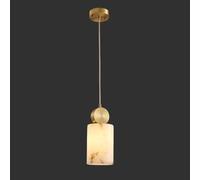 Suspension en Laiton Style Ferme, Lustre à tête Unique avec Abat-Jour en Pierre Nuage espagnole, Lampe Suspendue Moderne à Douille G9, éclairage décoratif Simple pour Chambre à Coucher ou ch