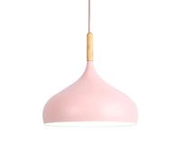 Suspension en métal de Style Industriel Nordique, luminaire décoratif d'intérieur, Source Lumineuse E27, tête Unique, idéal pour Un Restaurant, Un café ou Un Bar (Rose, 40 cm)
