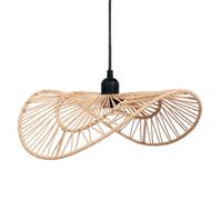 Suspension en métal et corde beige