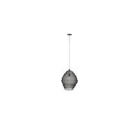 Suspension en métal maillé noir, E27, 1 ampoule, taille L - White Label, Lena - 48x48x60 cm