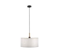 Suspension En Papier Écran Rond Ø 44,5 Cm Noir Blanc Nature E27 Lampe Suspendue