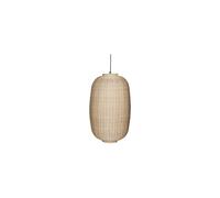 Suspension en rotin beige, ovale, E27, 1 ampoule - Hübsch, Chand - 45x45x75 cm