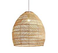 Suspension en rotin tressé, Style nid d'oiseau, Design créatif, luminaire Nordique Fait Main en Osier, E26/E27, avec Cordon réglable, idéal pour Une Cuisine, Un Salon ou Une Salle à Manger